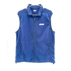 Vineyard Vines Women’s Vest Navy Blue Fleece Martha’s Jacket Full Zip Size M